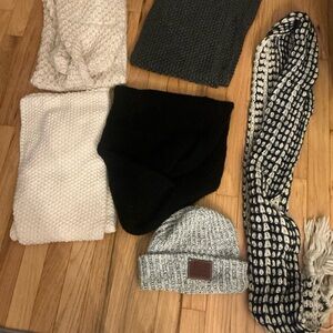 Cozy Knit Accessories love my melon hat with assortment of scarves